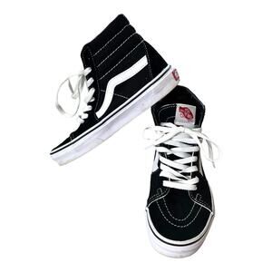 Vans Old Skool Canvas Hi Top sk8-hi shoes Black White Men 4.5 women 6